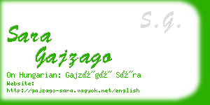 sara gajzago business card